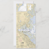 Duxbury Harbor MA Nautische Kaart Trouwmenu (Achterkant)