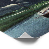 duxbury ma . blauwe rivier naar maan licht poster (Hoek)