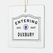 Duxbury MA Entering Sign Ceramic Ornaming Keramisch Ornament (Links)