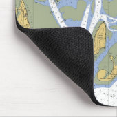 Duxbury MA Nautical Harbor Chart Mousepad Muismat (Hoek)