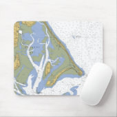 Duxbury MA Nautical Harbor Chart Mousepad Muismat (Met muis)