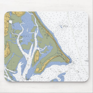 Duxbury MA Nautical Harbor Chart Mousepad Muismat