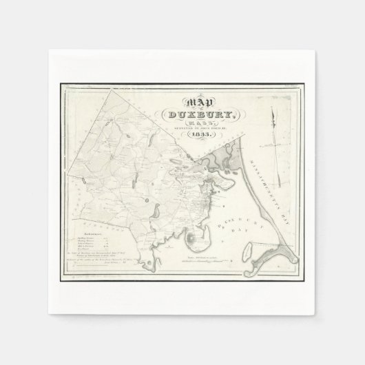 Duxbury Massachusetts Map Servet (Voorkant)