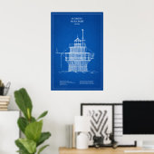 Duxbury Pier Light Lighthouse - Massachusetts – AD Poster (Thuiskantoor)