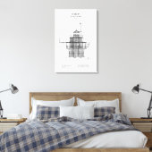 Duxbury Pier Light Lighthouse - Massachusetts -BD Canvas Afdruk (Insitu (Slaapkamer))