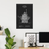 Duxbury Pier Light Lighthouse - Massachusetts – PD Poster (Thuiskantoor)