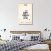 Duxbury Pier Light Lighthouse - Massachusetts -SBD Canvas Afdruk (Insitu (Slaapkamer))