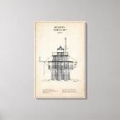 Duxbury Pier Light Lighthouse - Massachusetts -SBD Canvas Afdruk (Voorkant)