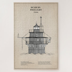 Duxbury Pier Light Lighthouse - Massachusetts -SBD Legpuzzel