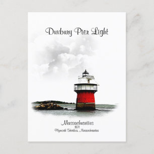 Duxbury Pier Light - Massachusetts Briefkaart
