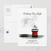 Duxbury Pier Light - Massachusetts Briefkaart (Voorkant / Achterkant)