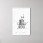 Duxbury Pier Lighthouse - Massachusetts - Verenigd Canvas Afdruk (Voorkant)
