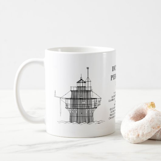 Duxbury Pier Lighthouse - Massachusetts - Verenigd Koffiemok (Met donut)