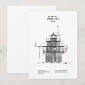 Duxbury Pier Lighthouse - Massachusetts - Verenigd Notitiekaartje (Voorkant / Achterkant)