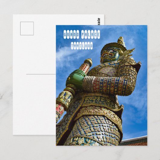 Dvarapala in het Grote Paleis Briefkaart (Voorkant / Achterkant)