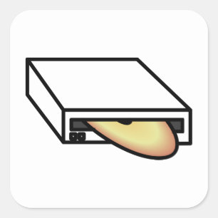 Dvd-station Vierkante Sticker