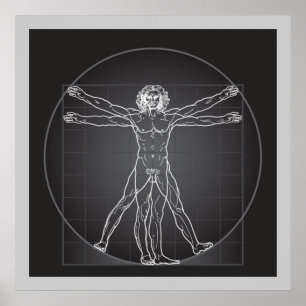 Dvinci vitruvian man poster AF 14.95
