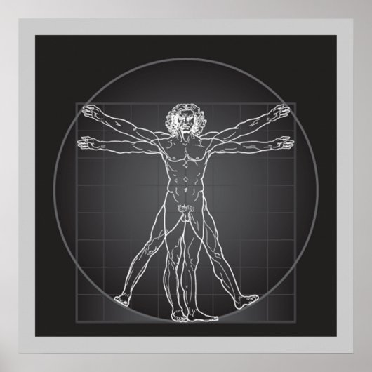 Dvinci vitruvian man poster AF 14.95 (Voorkant)
