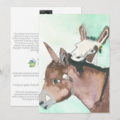 D'Vine Ezels Feestdagenkaart (Voorkant / Achterkant)