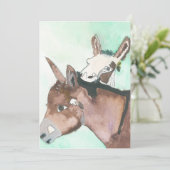 D'Vine Ezels Feestdagenkaart (Staand voorkant)