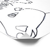 D'Vine Ezels Lijntekening Afdrukken Foto Afdruk (Hoek)