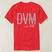 DVM 2022 Doctor in de diergeneeskunde Afstuderen T-shirt (Design voorkant)