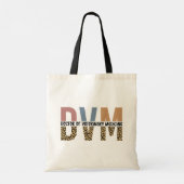DVM Doctor in de diergeneeskunde, Leopard Print Tote Bag (Achterkant)