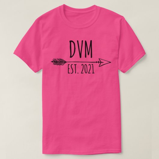 DVM Est 2021 Doctor of Veterinary Medicine 2021 Gr T-shirt (Design voorkant)