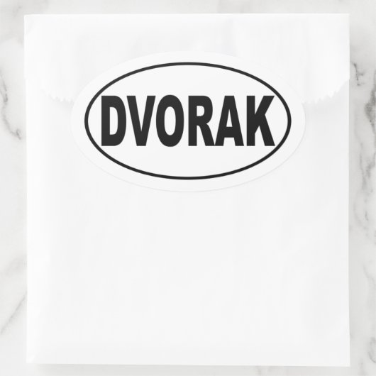 Dvorak Ovale Sticker (Tas)