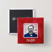 Dvorak Vierkante Button 5,1 Cm (Voorkant /achterkant)