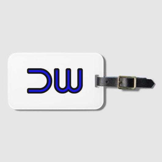 DW DEK-WORX bedrijfslogo Bagagelabel (Voorkant (horizontaal))