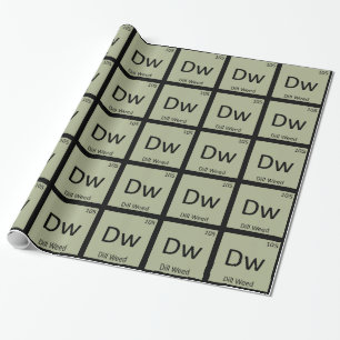 Dw - Dill Weed Chemistry Periodic Table Symbol Cadeaupapier