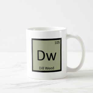 Dw - Dillekruid Chemie Periodiek Systeem Symbool Koffiemok