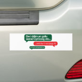 Dw i ddim yn gallu bumpersticker (Op auto)