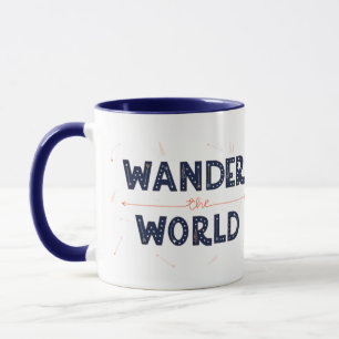 Dwaal de wereld - Retro Travel Mug Mok