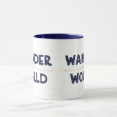 Dwaal de wereld - Retro Travel Mug Mok (Midden)
