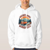 Dwaal meer, maak je minder zorgen - Retro Adventur Hoodie (Voorkant)