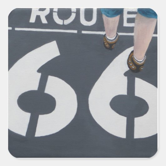 Dwaal Moedig Vierkante Sticker (Voorkant)