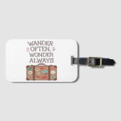 Dwaal vaak af, vraag altijd reiscitaat bagagelabel (Voorkant (horizontaal))