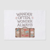 Dwaal vaak af, vraag altijd reiscitaat tissuepapier (Voorkant)