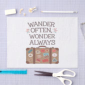 Dwaal vaak af, vraag altijd reiscitaat tissuepapier (Craft)