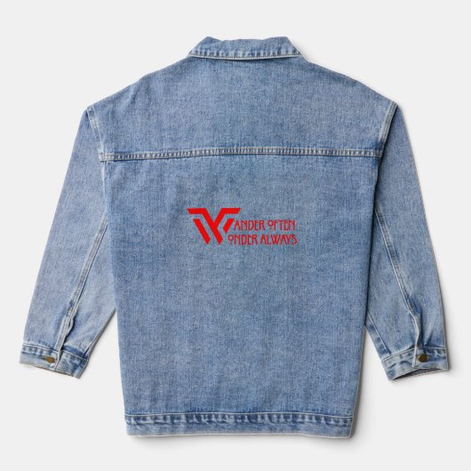 Dwaal vaak af Wonder altijd Denim Jacket (Achterkant)