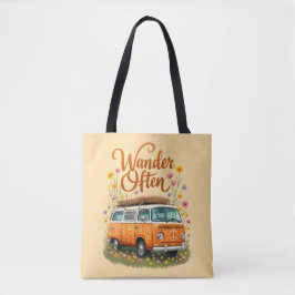 Dwaal vaak – Retro Camper van Floral Tas