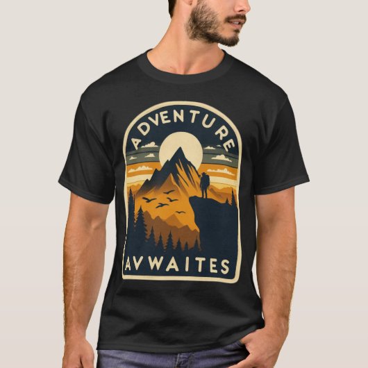 Dwaal vaak, verwonder je altijd - avontuur wacht o t-shirt (Voorkant)