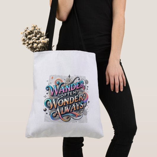 Dwaal vaak, verwonder je altijd - groot schouder T Tote Bag (Dichtbij)