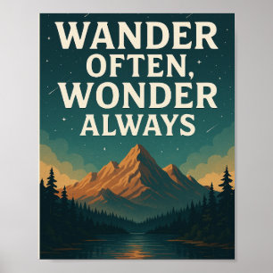 Dwaal vaak, verwonder je altijd - Mountain Starry  Poster