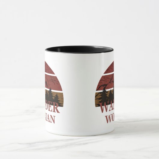 Dwaal wandeltocht camping vrouw mok (Midden)