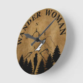 Dwaal wandeltocht camping vrouw  ronde klok (Hoek)