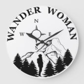 Dwaal wandeltocht campingvrouw grote klok (Voorkant)