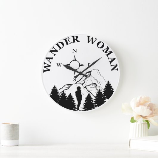 Dwaal wandeltocht campingvrouw grote klok (Huis)
